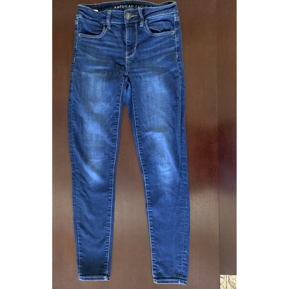 American Eagle Womens Next Level Stretch Jegging Jeans Dark Blue Denim Size 2 - Picture 1 of 11
